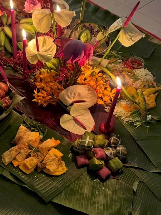Guests around a Vietnamese feast